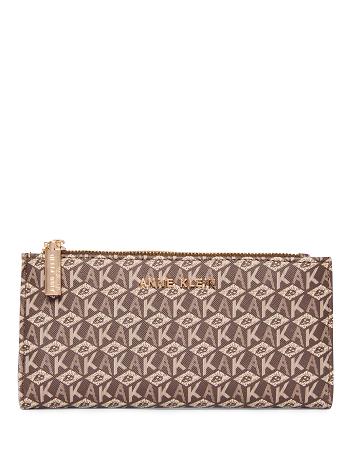 Anne Klein AK Cube Logo Bifold Wallets Cream / Brown | AUICD73259