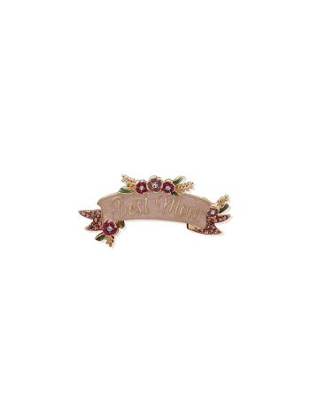 Anne Klein Best Mom Pin in Gift Box Brooches Gold | AUZPD23246