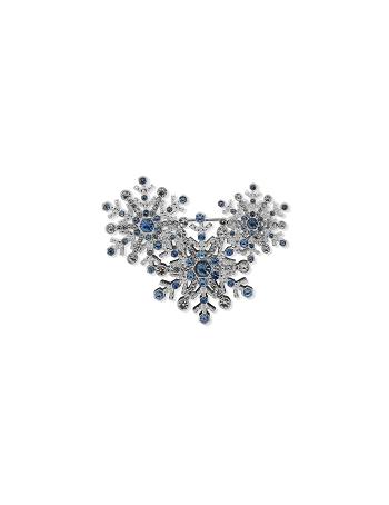 Anne Klein Box Pin Snowflake Cluster Brooches Silver | AUXMI64610