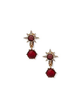 Anne Klein Cluster Button Clip Earrings Gold | TAUWZ66105