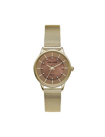 Anne Klein Considered Solar Powered Mesh Watch Best Sellers Brown / Gold | DAUKV75202