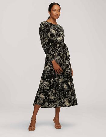 Anne Klein Crew Neck With Bow Dress Black / White | BAUSO97145