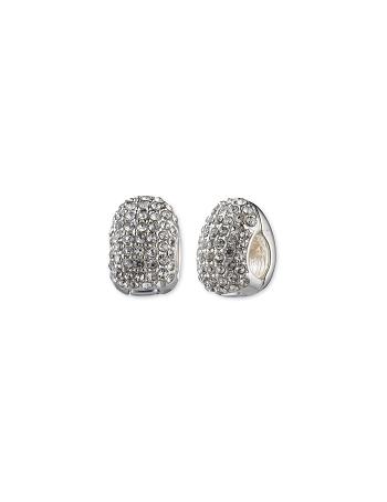 Anne Klein Crystal Halo Silver-Tone Clip Earrings Silver | MAUHR73450