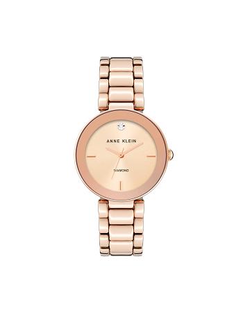 Anne Klein Diamond Dial Bracelet Watch Metals Rose / Gold | GAUUC14580