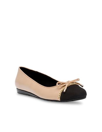 Anne Klein Guilia Flats Beige / Black | AUCVG56730