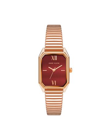 Anne Klein Iconic Octagonal Case Bracelet Watch Metals Rose / Gold / Red | AUQCS60346