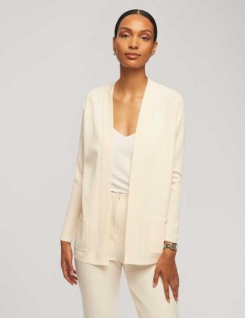 Anne Klein Malibu Cardigan Sweaters White | AUEAH93945