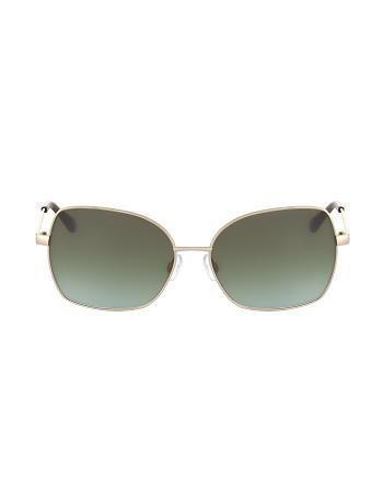 Anne Klein Metal Butterfly Sunglasses Oversized Green / gold | PAUQX97370