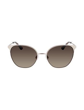 Anne Klein Metal Round Sunglasses Average Size Gold | DAUKV94034