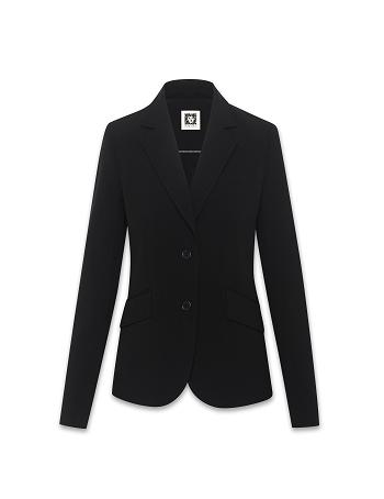 Anne Klein Notch Collar 2 Button Blazers Black | QAUUV35631