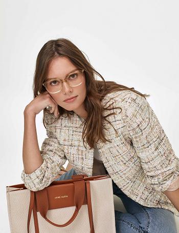 Anne Klein Novelty Sequin Tweed With Fringe Pockets Blazers Pink / Multicolor | LAUSX57453