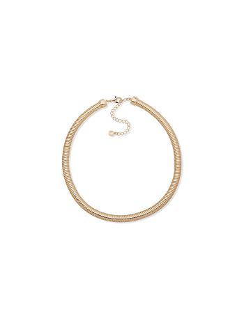 Anne Klein Omega Chain Collar Necklace Gold | UAUND24538