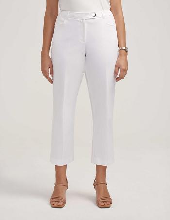 Anne Klein Petite Anne Contour Stretch Bowie Pant Bottoms White | QAUUV72729