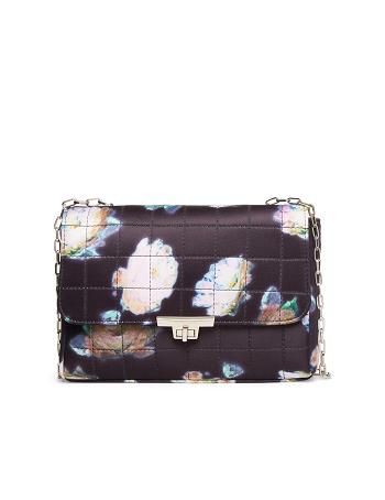 Anne Klein Quilted Neoprene Flap Crossbody Bags Black / pink | AUQCS84124