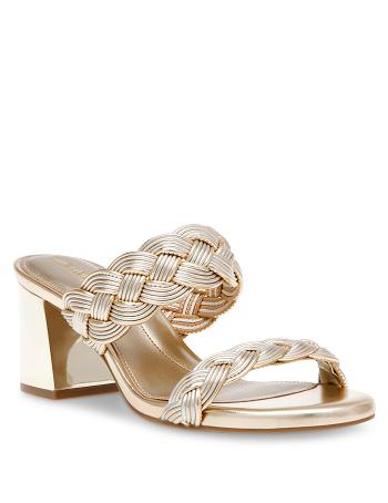 Anne Klein Reggie Dress Sandal Heels Silver / Gold | SAUVO60454
