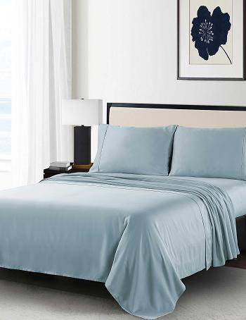 Anne Klein Reverie Anti-Microbial Sheet Set Bedding Blue / Grey | DAUVO86439