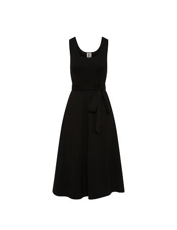 Anne Klein Serenity Knit Tank With Belt Dress Black | BAUSD77250