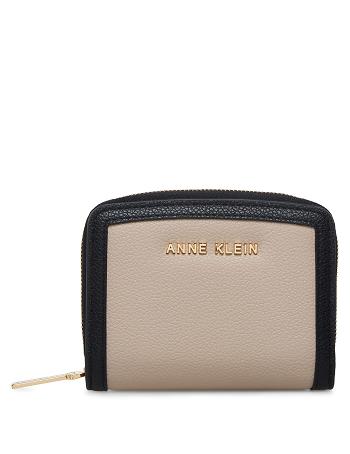 Anne Klein Small Colorblocked Wallets Grey / Black | XAUBH75230