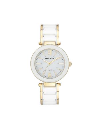 Anne Klein Solar Powered Ceramic Watch Considered White | QAUUV82384