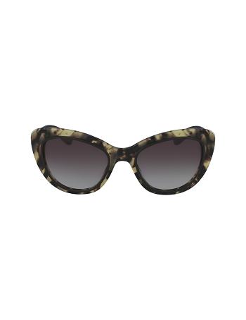 Anne Klein Tortoise Two-Tone Sunglasses Cat-Eye Grey | QAUWA77053