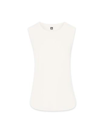 Anne Klein U-Neck Sleeveless Shell Best Sellers White | AAUWC52876