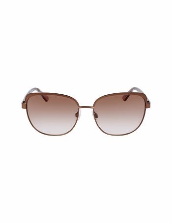 Anne Klein Uplifting Sunglasses Square Beige | DAUVO49132
