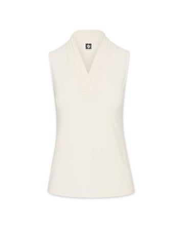 Anne Klein V-Neck Triple Pleat Top Best Sellers White | AUNZX73191