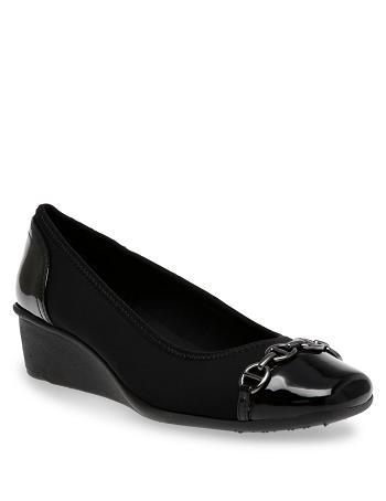 Anne Klein Webster Wedges Black | YAUGT33097