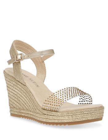 Anne Klein Wylie Crystal Wedges Gold | FAUUI76095