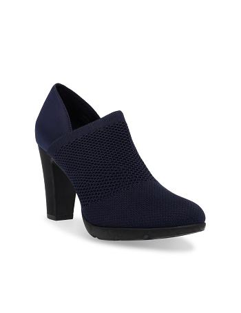 Anne Klein Xenom Heel Boots Navy | GAUUC29821